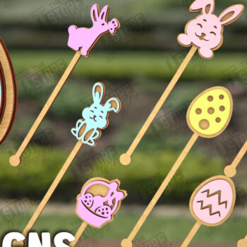 Intra απο ξύλο plywood Χρώμα wenge 3mm-4mm πάχος - Πασχαλινά ραβδιά ανακατεύοντας ποτό |CNC Δίασταση 15x15 cm INTRAFABR-91744441 - Image 1