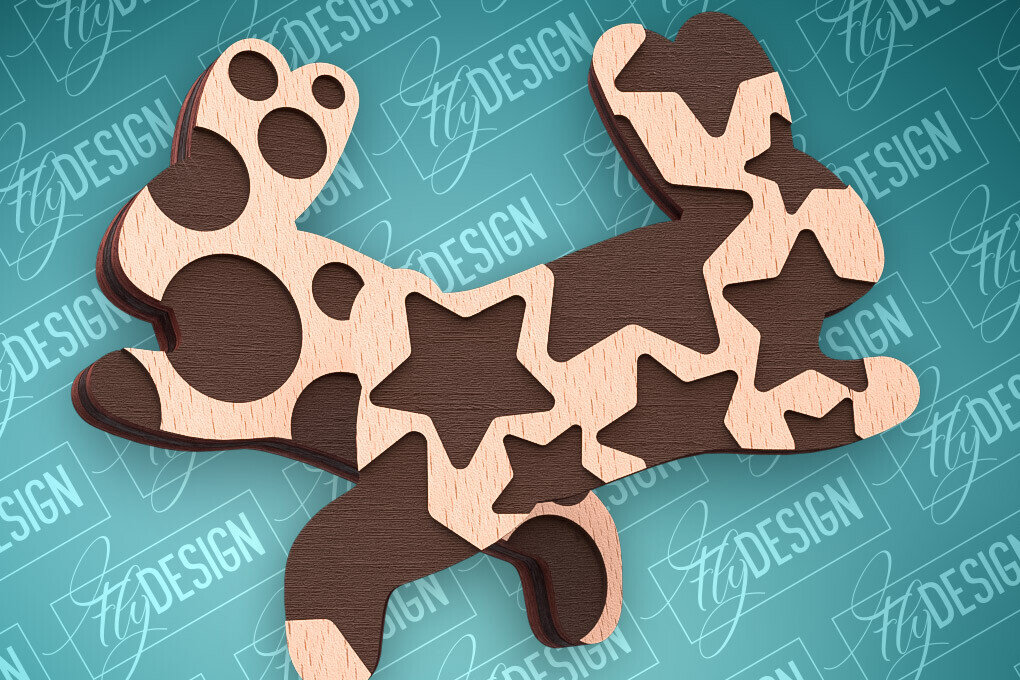 Intra απο ξύλο plywood  Χρώμα wenge 3mm-4mm πάχος - Πασχαλινά σκουλαρίκια με λέιζερ | CNC Δίασταση 3x3 cm INTRAFABR-115754254