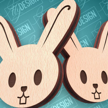 Intra απο ξύλο plywood  Χρώμα wenge 3mm-4mm πάχος - Πασχαλινά σκουλαρίκια με λέιζερ | CNC Δίασταση 3x3 cm INTRAFABR-115762219 - Image 12