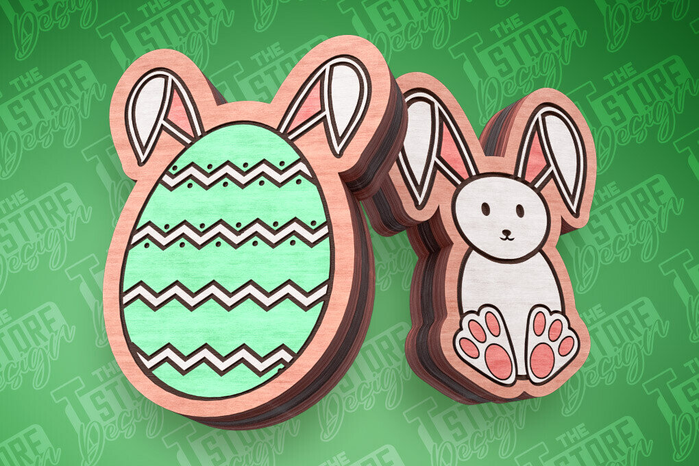 Intra απο ξύλο plywood  Χρώμα wenge 3mm-4mm πάχος - Πασχαλινά σκουλαρίκια με λέιζερ | Αυγά Δίασταση 3x3 cm INTRAFABR-29820168