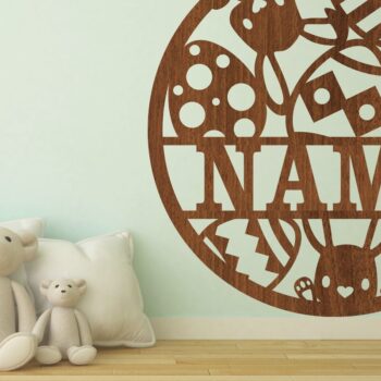 Intra απο ξύλο plywood  Χρώμα wenge 3mm-4mm πάχος - Πινακίδα κοπής με λέιζερ Πάσχα Δίασταση 30x20 cm INTRAFABR-122360116 - Image 1