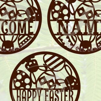 Intra απο ξύλο plywood  Χρώμα wenge 3mm-4mm πάχος - Πινακίδα κοπής με λέιζερ Πάσχα Δίασταση 30x20 cm INTRAFABR-122360116 - Image 2