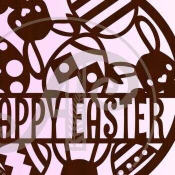 Intra απο ξύλο plywood  Χρώμα wenge 3mm-4mm πάχος - Πινακίδα κοπής με λέιζερ Πάσχα Δίασταση 30x20 cm INTRAFABR-122360116 - Image 5