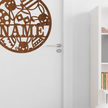 Intra απο ξύλο plywood  Χρώμα wenge 3mm-4mm πάχος - Πινακίδα κοπής με λέιζερ Πάσχα Δίασταση 30x20 cm INTRAFABR-122360116 - Image 6