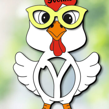 Intra απο ξύλο plywood  Χρώμα wenge 3mm-4mm πάχος - Πασχαλινό Letter Y Όνομα καλαθιού κοτόπουλου Δίασταση 6x6 cm INTRAFABR-95715524 - Image 2