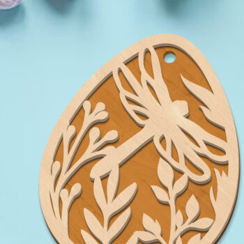 Intra απο ξύλο plywood  Χρώμα wenge 3mm-4mm πάχος - Διακοσμητικό κομμένο με στρώσεις πασχαλινής ετικέτας Δίασταση 3x4 cm INTRAFABR-95715544 - Image 2