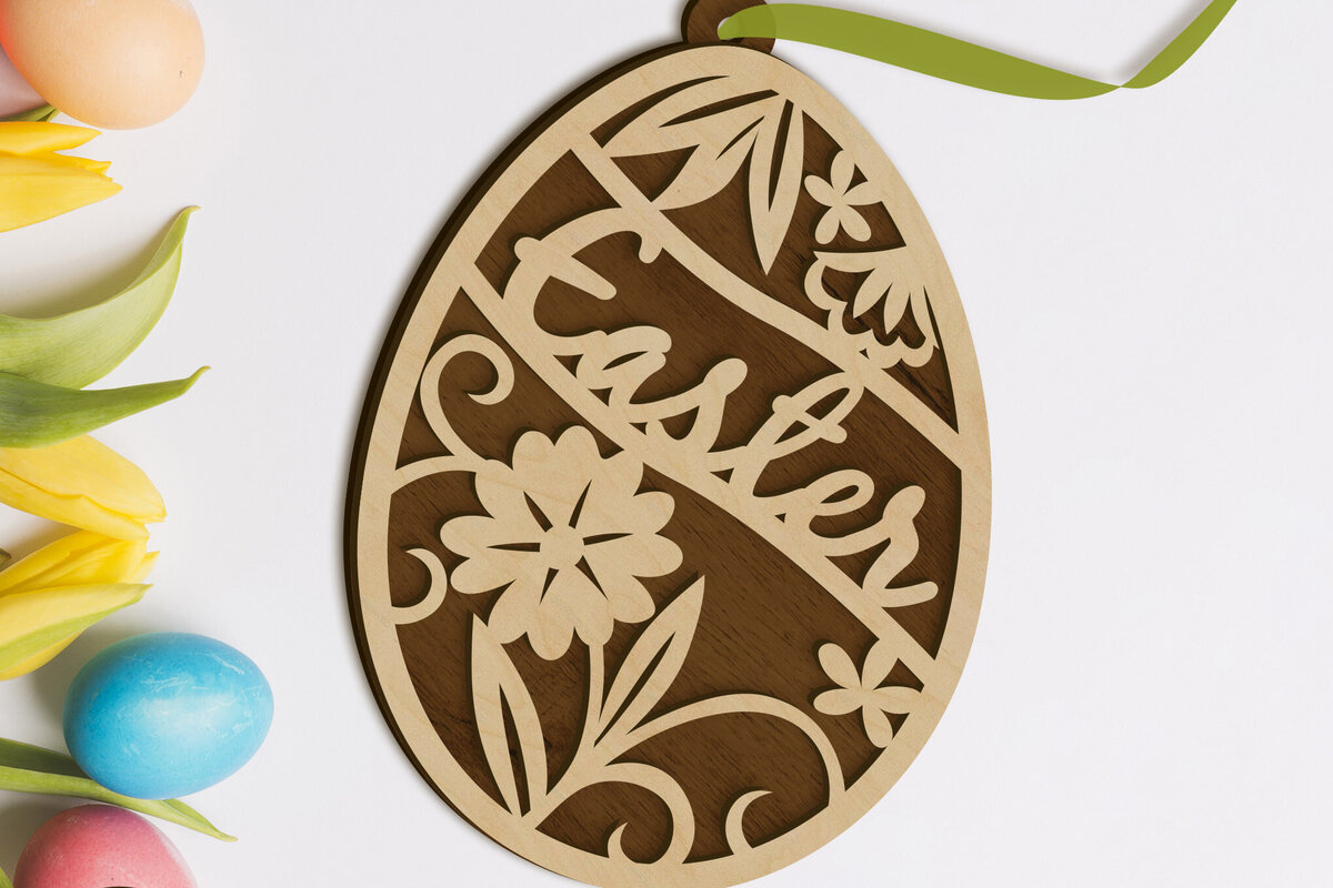 Intra απο ξύλο plywood  Χρώμα wenge 3mm-4mm πάχος - Πασχαλινή ετικέτα, πρότυπο κοπής πολλαπλών επιπέδων Δίασταση 3x4 cm INTRAFABR-95715557