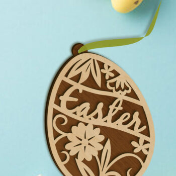 Intra απο ξύλο plywood  Χρώμα wenge 3mm-4mm πάχος - Πασχαλινή ετικέτα, πρότυπο κοπής πολλαπλών επιπέδων Δίασταση 3x4 cm INTRAFABR-95715557 - Image 2