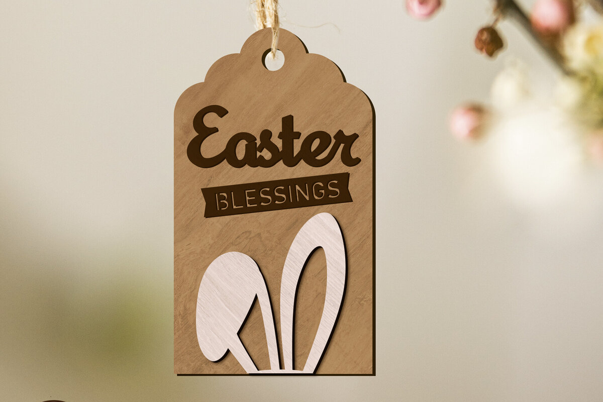 Intra απο ξύλο plywood  Χρώμα wenge 3mm-4mm πάχος - Πασχαλινά στολίδια ετικετών, πολλαπλών στρώσεων Δίασταση 5x5 cm INTRAFABR-95715505