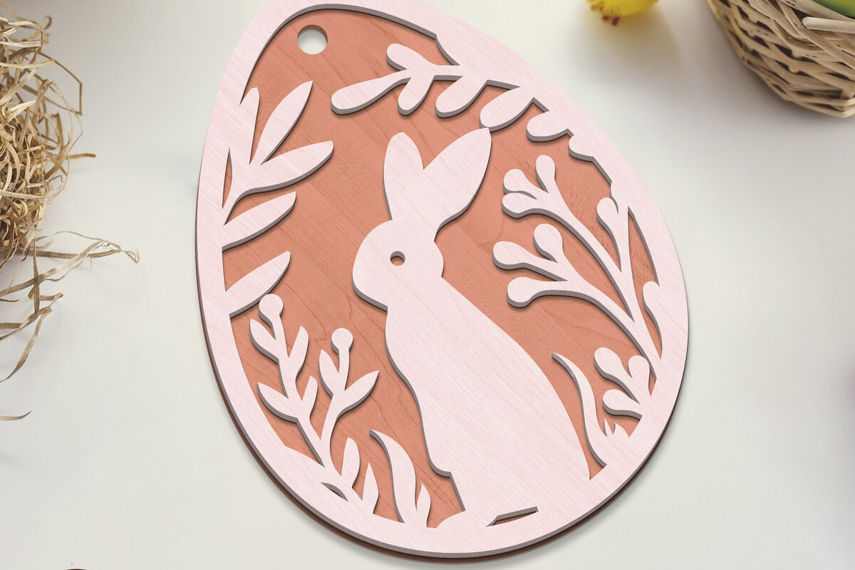 Intra απο ξύλο plywood  Χρώμα wenge 3mm-4mm πάχος - Πασχαλινή ετικέτα με κουνέλι, ντεκόρ κομμένο Δίασταση 3x4 cm INTRAFABR-91679994