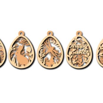 Intra απο ξύλο plywood Χρώμα wenge 3mm-4mm πάχος - Πακέτο ετικετών για το Πάσχα, πρότυπα πολλαπλών επιπέδων Δίασταση 3x4 cm INTRAFABR-58474132 - Image 9