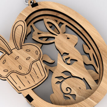 Intra απο ξύλο plywood Χρώμα wenge 3mm-4mm πάχος - Πακέτο ετικετών για το Πάσχα Δίασταση 5x3 cm INTRAFABR-93216524 - Image 8