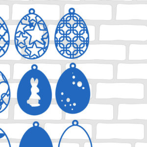 Intra απο ξύλο plywood  Χρώμα wenge 3mm-4mm πάχος - Πασχαλινές ετικέτες Πακέτο αρχείων κοπής με λέιζερ Δίασταση 15x15 cm INTRAFABR-99218621