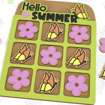 Intra απο ξύλο plywood  Χρώμα wenge 3mm-4mm πάχος - Πασχαλινό Tic Tac Toe | Νότες και Σταυροί Δίασταση 15x15 cm INTRAFABR-58536891 - Image 1