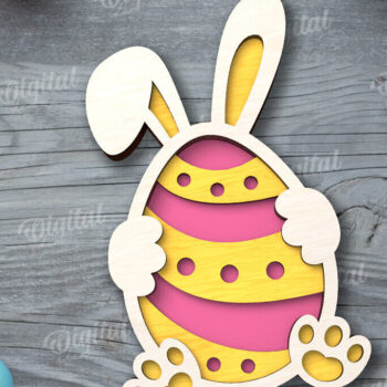 Intra απο ξύλο plywood  Χρώμα wenge 3mm-4mm πάχος - Δίσκος κοπής με λέιζερ Πασχαλινός Δίσκος Δίασταση 15x15 cm INTRAFABR-22324163 - Image 4