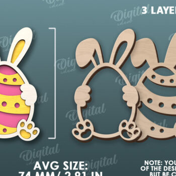 Intra απο ξύλο plywood Χρώμα wenge 3mm-4mm πάχος - Πασχαλινός δίσκος με λέιζερ. Πασχαλινό Δίασταση 15x15 cm INTRAFABR-21741368 - Image 2