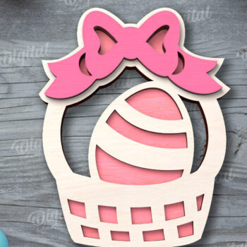 Intra απο ξύλο plywood  Χρώμα wenge 3mm-4mm πάχος - Πασχαλινός δίσκος με λέιζερ. Πασχαλινό Δίασταση 15x15 cm INTRAFABR-114531260 - Image 1