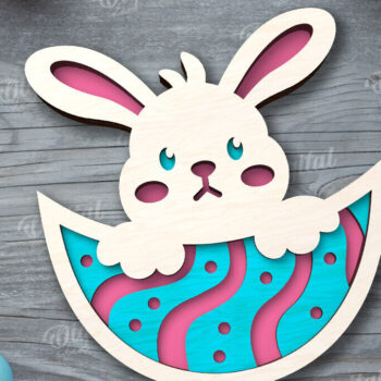 Intra απο ξύλο plywood Χρώμα wenge 3mm-4mm πάχος - Πασχαλινός δίσκος με λέιζερ. Πασχαλινό Δίασταση 15x15 cm INTRAFABR-114531303 - Image 1