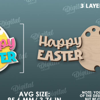 Intra απο ξύλο plywood Χρώμα wenge 3mm-4mm πάχος - Πασχαλινός δίσκος με λέιζερ. Πασχαλινό Δίασταση 15x15 cm INTRAFABR-115140874 - Image 2