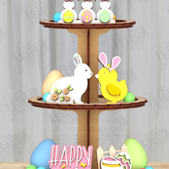 Intra απο ξύλο plywood Χρώμα wenge 3mm-4mm πάχος - Πασχαλινός Δίσκος | Στρογγυλό σταντ | CNC Δίασταση 15x15 cm INTRAFABR-23184079 - Image 1