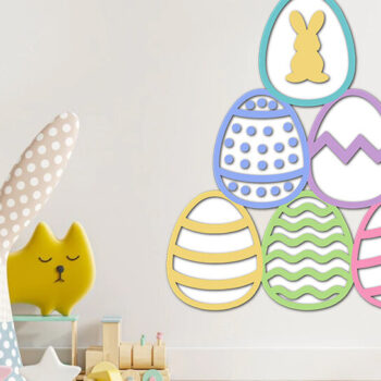 Intra απο ξύλο plywood Χρώμα wenge 3mm-4mm πάχος - Πασχαλινός δίσκος Πακέτο κοπής με λέιζερ Δίασταση 15x15 cm INTRAFABR-22639393 - Image 8