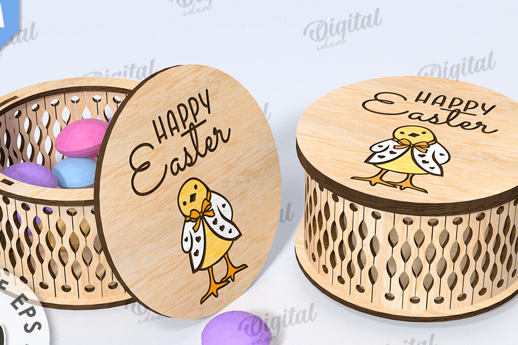 Intra απο ξύλο plywood  Χρώμα wenge 3mm-4mm πάχος - κουτί πασχαλινών λιχουδιών. Δώρο Πάσχα Δίασταση 15x15 cm INTRAFABR-23503760