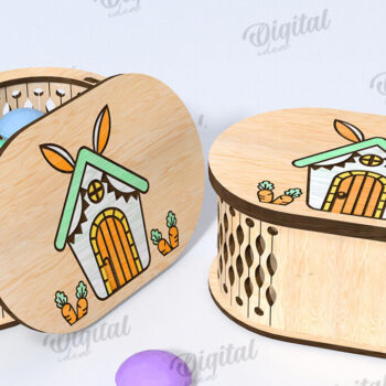 Intra απο ξύλο plywood Χρώμα wenge 3mm-4mm πάχος - κουτί πασχαλινών λιχουδιών. Δώρο Πάσχα Δίασταση 15x15 cm INTRAFABR-23518015 - Image 1