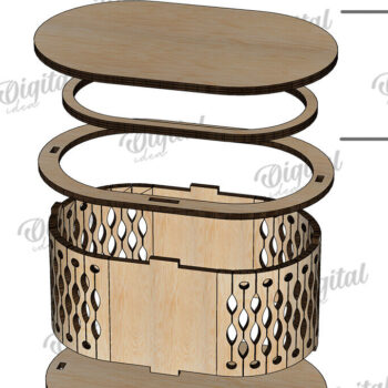 Intra απο ξύλο plywood Χρώμα wenge 3mm-4mm πάχος - κουτί πασχαλινών λιχουδιών. Δώρο Πάσχα Δίασταση 15x15 cm INTRAFABR-23518135 - Image 2