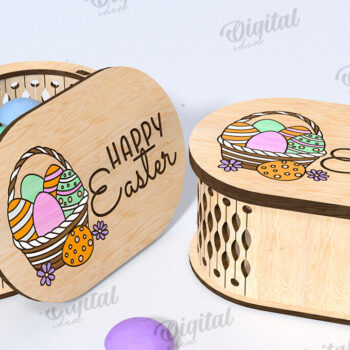 Intra απο ξύλο plywood Χρώμα wenge 3mm-4mm πάχος - Κουτιά πασχαλινών λιχουδιών Πακέτο κοπής με λέιζερ Δίασταση 15x15 cm INTRAFABR-21908829 - Image 5