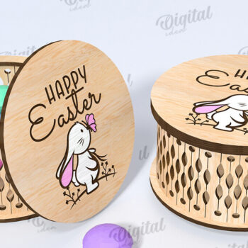 Intra απο ξύλο plywood Χρώμα wenge 3mm-4mm πάχος - Κουτιά πασχαλινών λιχουδιών Πακέτο κοπής με λέιζερ Δίασταση 15x15 cm INTRAFABR-21908829 - Image 7