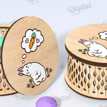 Intra απο ξύλο plywood Χρώμα wenge 3mm-4mm πάχος - Κουτιά πασχαλινών λιχουδιών Πακέτο κοπής με λέιζερ Δίασταση 15x15 cm INTRAFABR-21908829 - Image 9