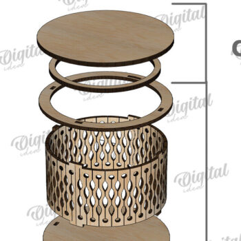 Intra απο ξύλο plywood Χρώμα wenge 3mm-4mm πάχος - Κουτιά πασχαλινών λιχουδιών Πακέτο κοπής με λέιζερ Δίασταση 15x15 cm INTRAFABR-21908829 - Image 13