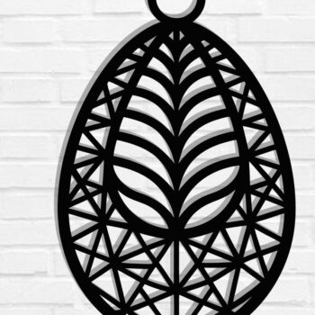 Intra απο ξύλο plywood  Χρώμα wenge 3mm-4mm πάχος - Πασχαλινή διακόσμηση τοίχου με λέιζερ Δίασταση 40x50 cm INTRAFABR-113981144 - Image 1