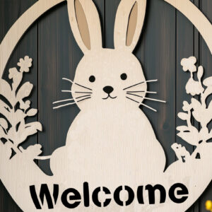 Intra απο ξύλο plywood  Χρώμα wenge 3mm-4mm πάχος - αποκοπής Door Sign Welcome Δίασταση 4x4 cm INTRAFABR-113995141