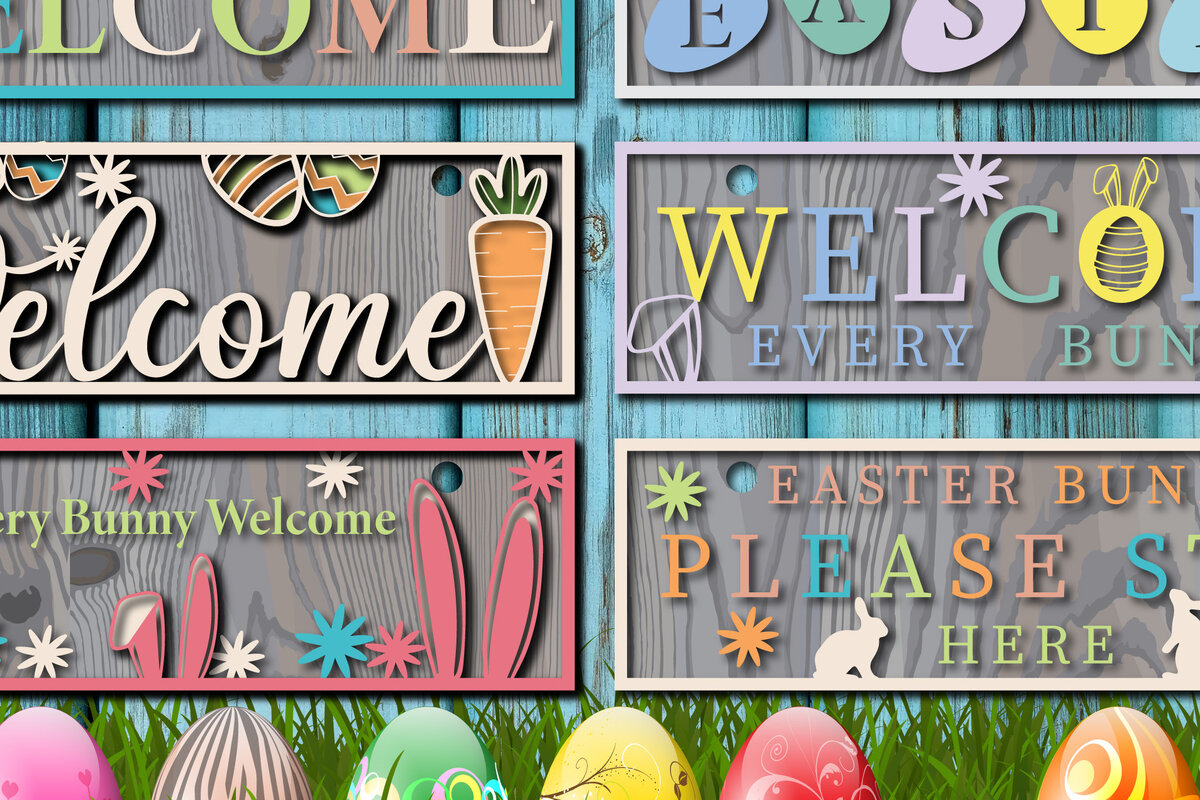 Intra απο ξύλο plywood  Χρώμα wenge 3mm-4mm πάχος - Πασχαλινή πινακίδα καλωσορίσματος Big Bundle Decor Δίασταση 15x15 cm INTRAFABR-112091357