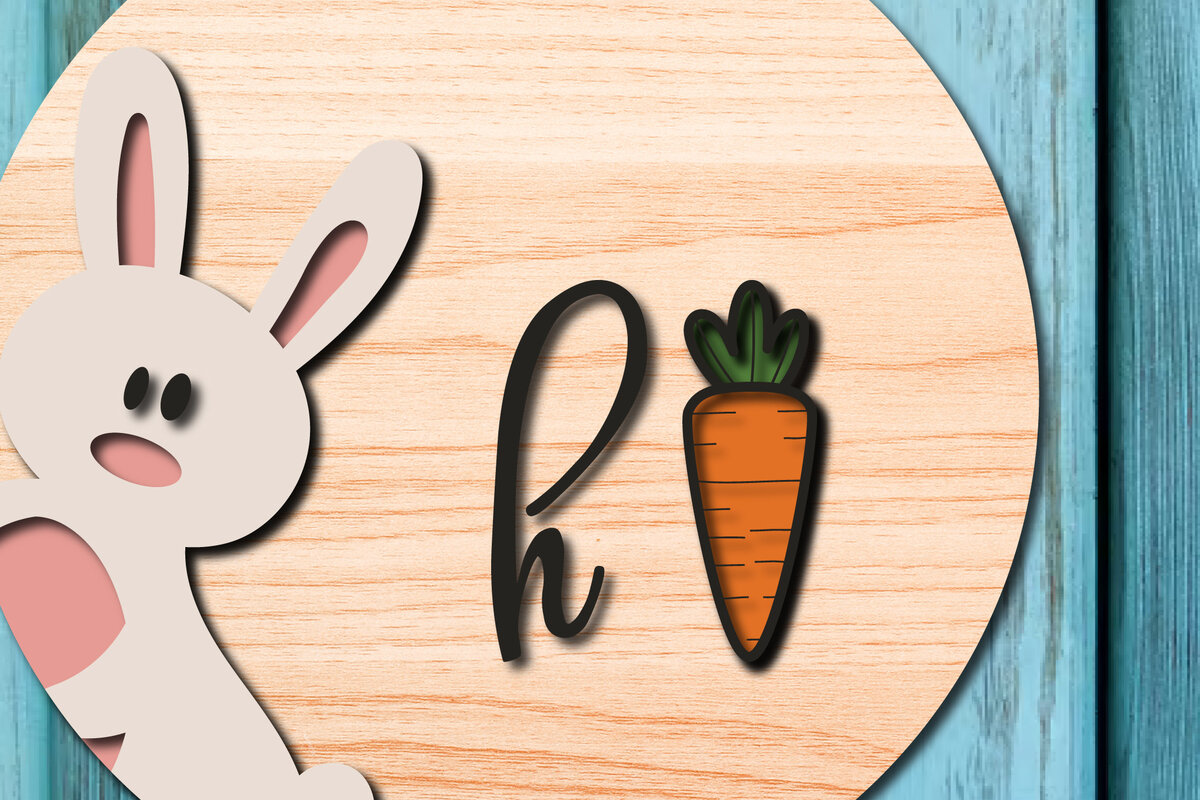 Intra απο ξύλο plywood  Χρώμα wenge 3mm-4mm πάχος - Πασχαλινή πινακίδα καλωσορίσματος για διακόσμηση πόρτας Δίασταση 15x15 cm INTRAFABR-90224339