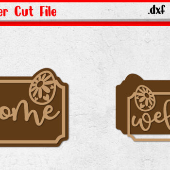 Intra απο ξύλο plywood Χρώμα wenge 3mm-4mm πάχος - Πασχαλινό σημάδι καλωσορίσματος - με λέιζερ Δίασταση 30x20 cm INTRAFABR-90227894 - Image 1