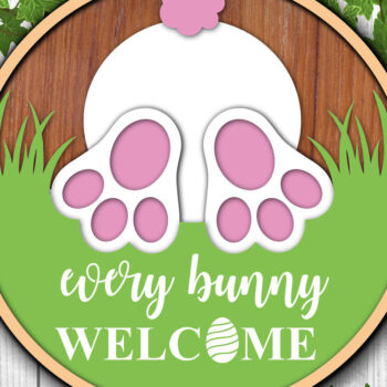 Intra απο ξύλο plywood Χρώμα wenge 3mm-4mm πάχος - Πασχαλινό σημάδι καλωσορίσματος Στρογγυλό μεγάλο πακέτο Δίασταση 15x15 cm INTRAFABR-84919167 - Image 6