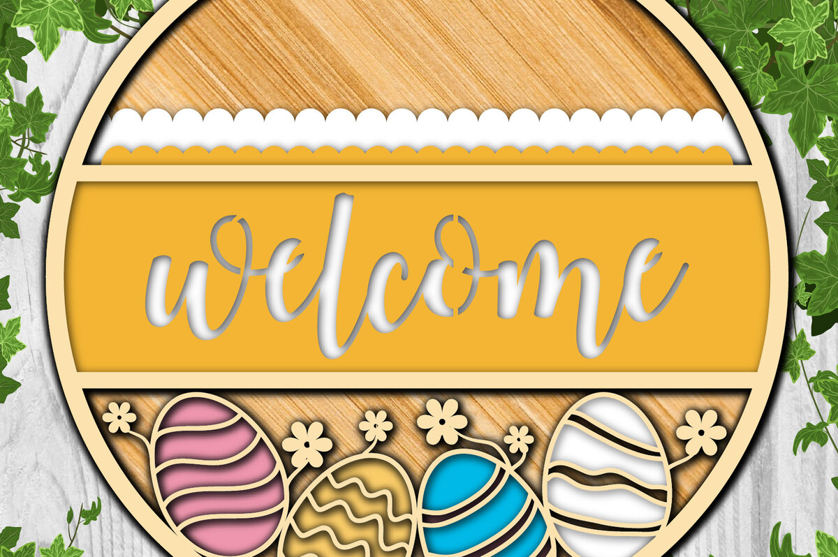 Intra απο ξύλο plywood  Χρώμα wenge 3mm-4mm πάχος - Πασχαλινή πινακίδα καλωσορίσματος Ανοιξιάτικη διακόσμηση πόρτας Δίασταση 15x15 cm INTRAFABR-84942667