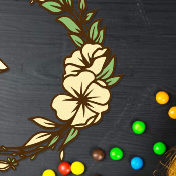 Intra απο ξύλο plywood Χρώμα wenge 3mm-4mm πάχος - Πασχαλινό Σιτάρι, Πολυστρωματικό Στολίδι Δίασταση 2x14 cm INTRAFABR-84945558 - Image 2