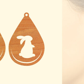 Intra απο ξύλο plywood  Χρώμα wenge 3mm-4mm πάχος - Πασχαλινά Ξύλινα Σκουλαρίκια Δίασταση 3x3 cm INTRAFABR-57335486 - Image 1