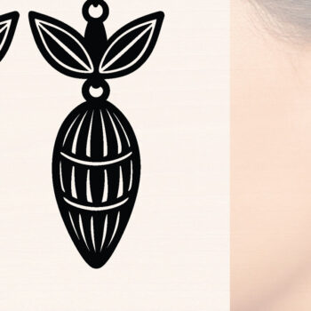 Intra απο ξύλο plywood  Χρώμα wenge 3mm-4mm πάχος - Πασχαλινά Ξύλινα Σκουλαρίκια Δίασταση 3x3 cm INTRAFABR-60692001 - Image 1