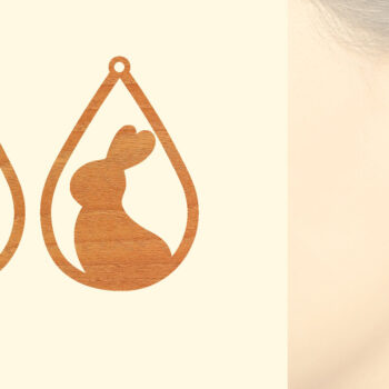 Intra απο ξύλο plywood  Χρώμα wenge 3mm-4mm πάχος - Πασχαλινά Ξύλινα Σκουλαρίκια Δίασταση 3x3 cm INTRAFABR-55068566 - Image 1