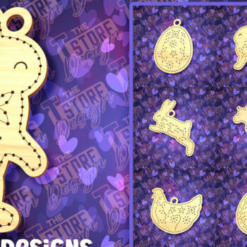 Intra απο ξύλο plywood  Χρώμα wenge 3mm-4mm πάχος - Πασχαλινό Ξυλοκέντημα Κενό | Δίασταση 15x15 cm INTRAFABR-112451887 - Image 1