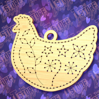 Intra απο ξύλο plywood  Χρώμα wenge 3mm-4mm πάχος - Πασχαλινό Ξυλοκέντημα Κενό | Δίασταση 15x15 cm INTRAFABR-57574355 - Image 1