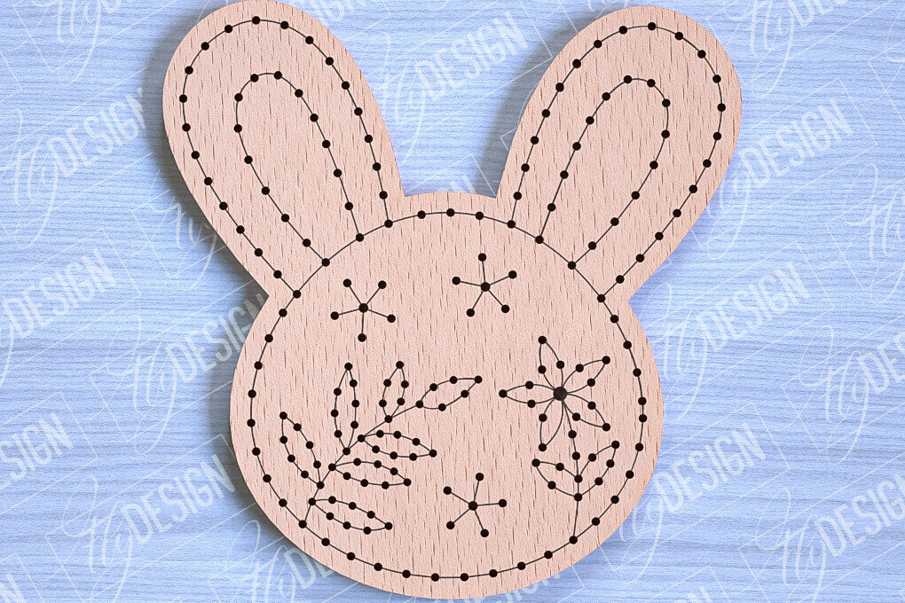 Intra απο ξύλο plywood  Χρώμα wenge 3mm-4mm πάχος - Πασχαλινά κενά κεντήματα με λέιζερ Δίασταση 15x15 cm INTRAFABR-60265359