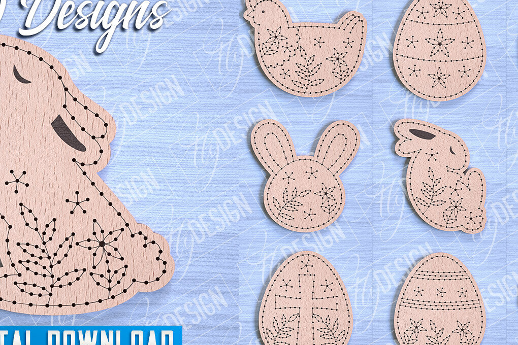 Intra απο ξύλο plywood  Χρώμα wenge 3mm-4mm πάχος - Πασχαλινά κενά κεντήματα με λέιζερ Δίασταση 15x15 cm INTRAFABR-114118045