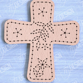 Intra απο ξύλο plywood Χρώμα wenge 3mm-4mm πάχος - Πασχαλινά κενά κεντήματα με λέιζερ Δίασταση 15x15 cm INTRAFABR-114118045 - Image 2