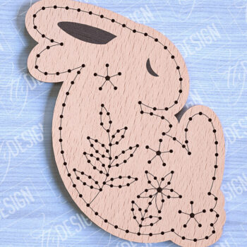 Intra απο ξύλο plywood Χρώμα wenge 3mm-4mm πάχος - Πασχαλινά κενά κεντήματα με λέιζερ Δίασταση 15x15 cm INTRAFABR-114118045 - Image 4