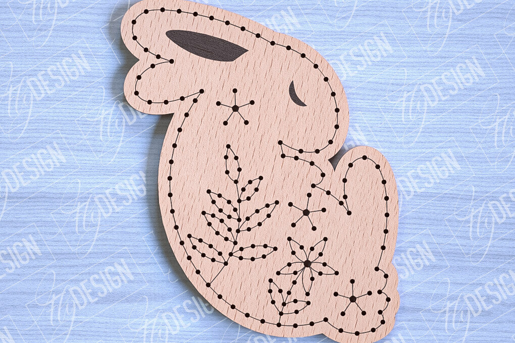 Intra απο ξύλο plywood  Χρώμα wenge 3mm-4mm πάχος - Πασχαλινά κενά κεντήματα με λέιζερ Δίασταση 15x15 cm INTRAFABR-114052298